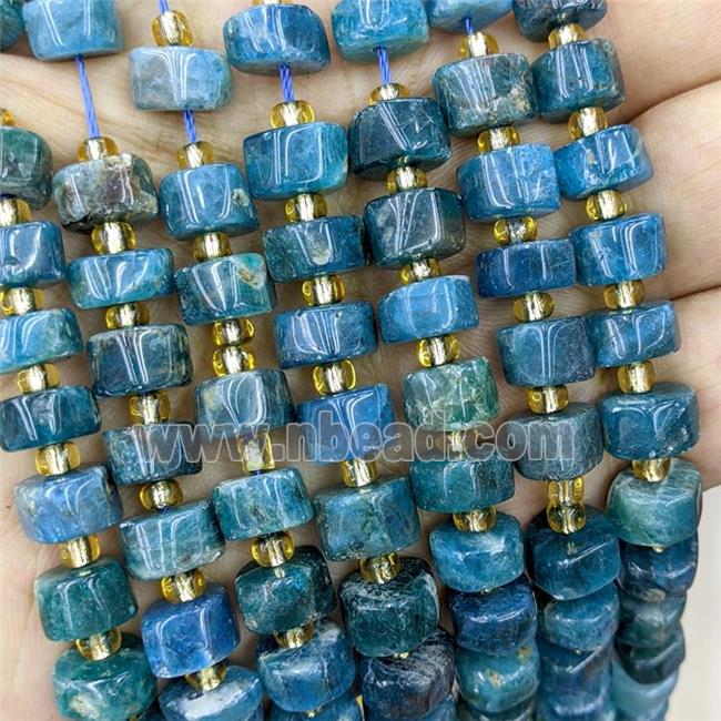 Natural Blue Apatite Heishi Beads