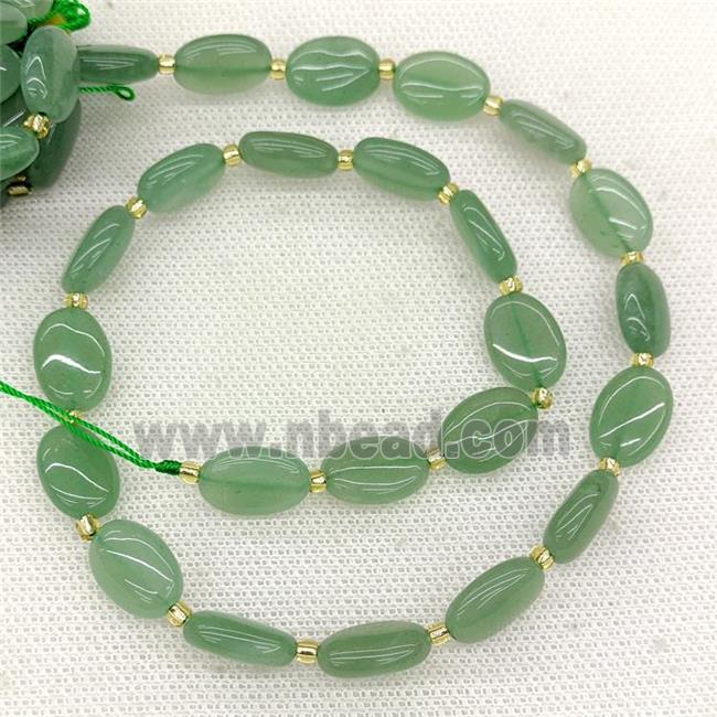 Natural Green Aventurine Oval Beads