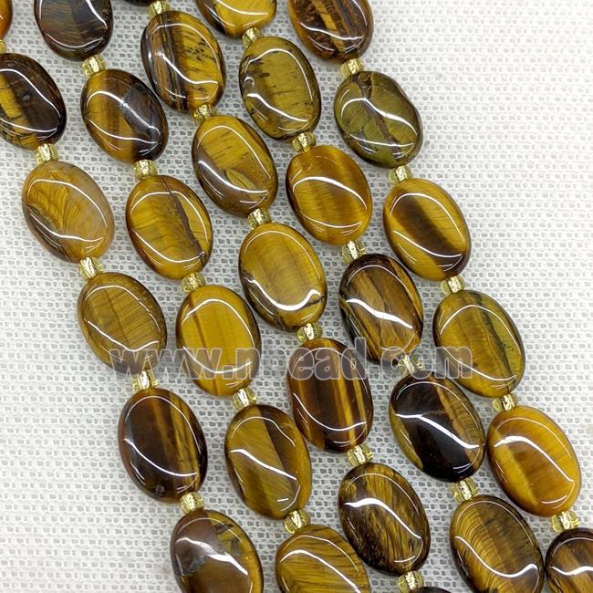 Natural Tiger Eye Stone Oval Beads