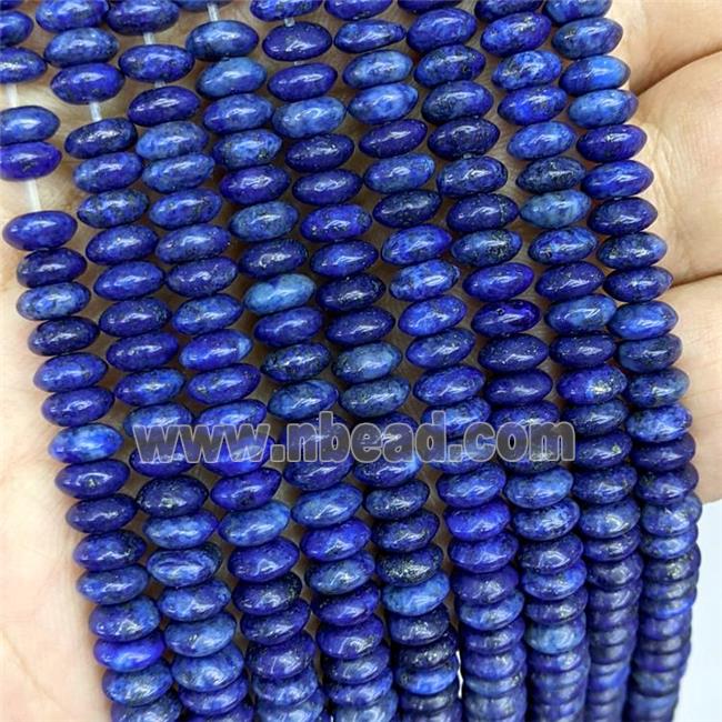 Natural Lapis Lazulie Beads Smooth Rondelle Blue Dye