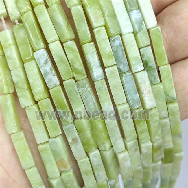 Green Chinese Taiwan Jadeite Beads Cuboid