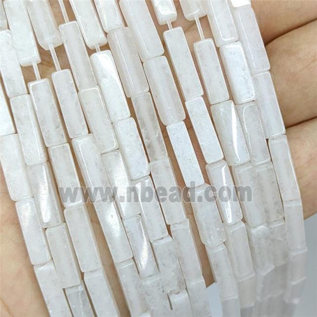 White Jade Cuboid Beads