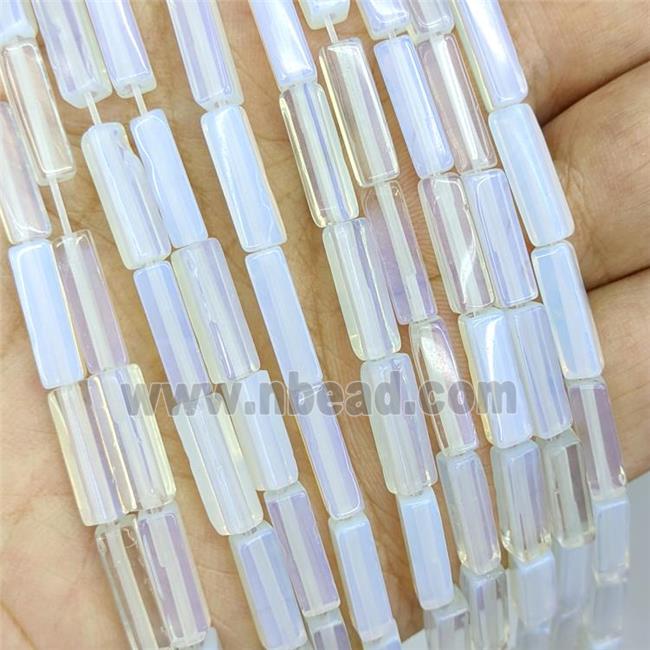 White Opalite Beads Cuboid