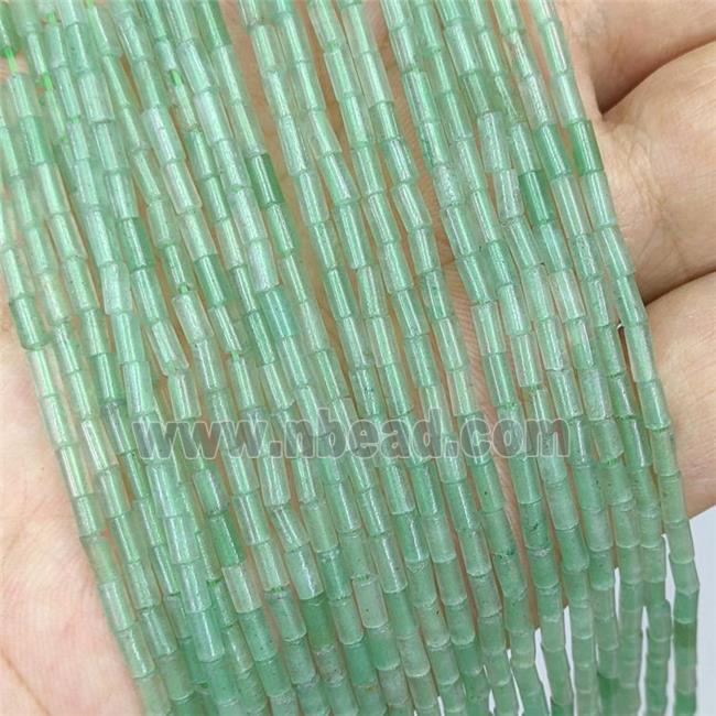 Natural Green Aventurine Tube Beads