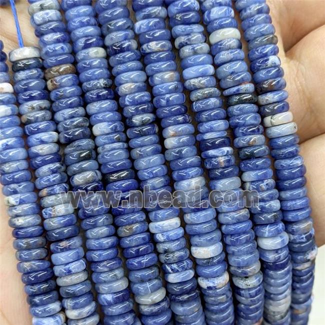 Natural Blue Sodalite Heishi Spacer Beads