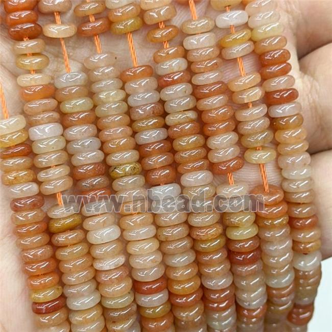 Natural Red Aventurine Heishi Beads