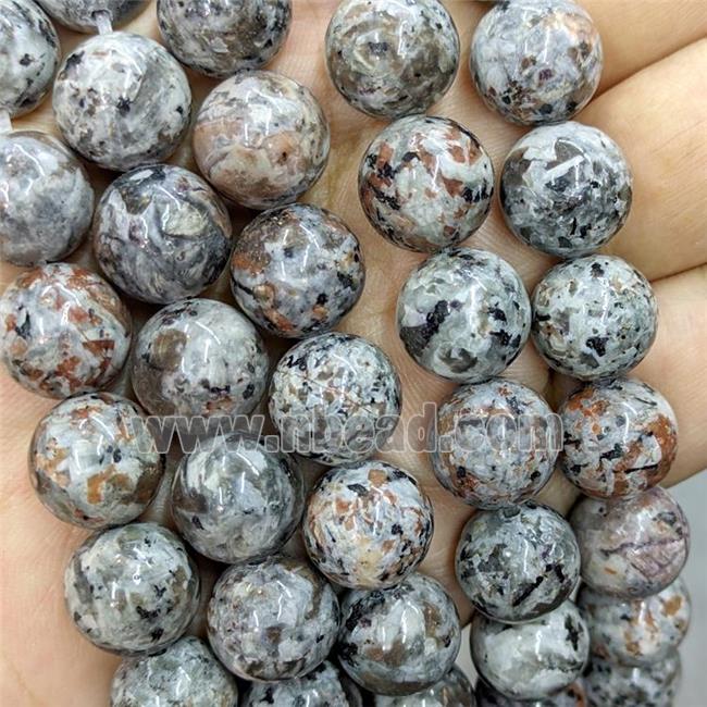 Natural Yooperlite Flame Jasper Beads Smooth Round