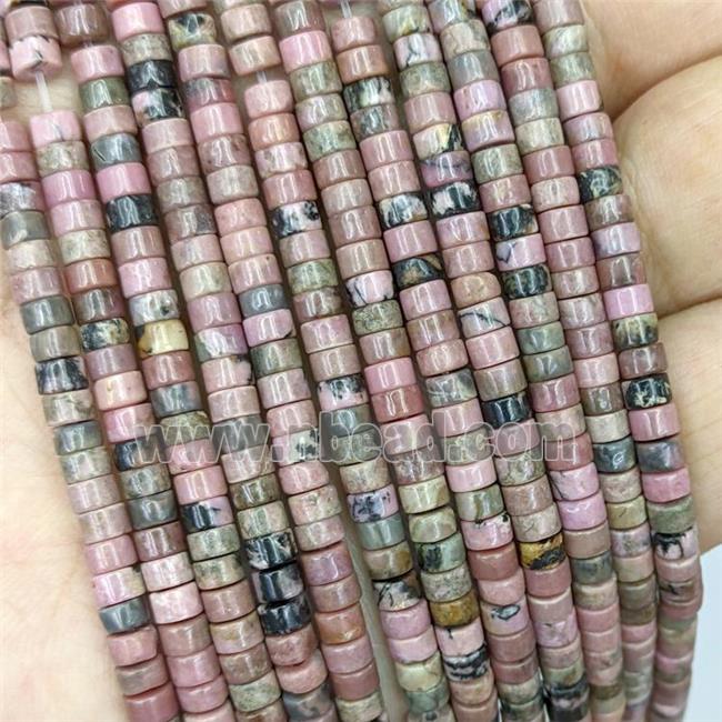 Natural Chinese Rhodonite Heishi Beads