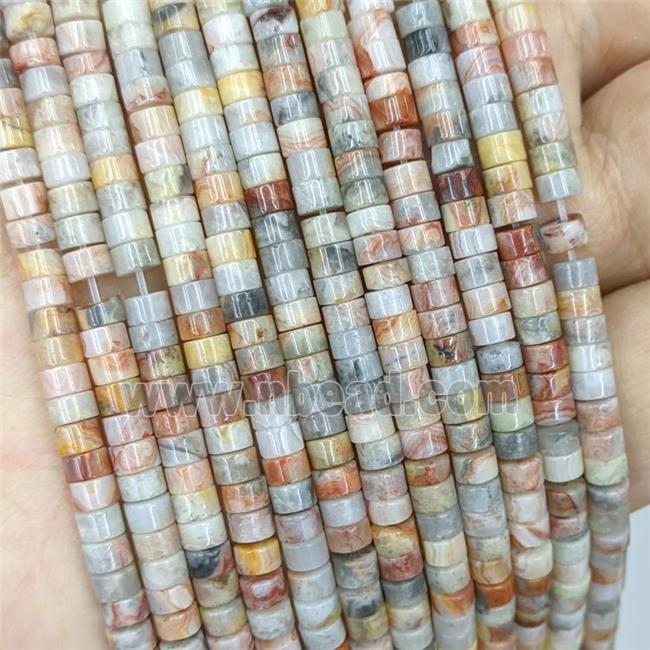 Natural Crazy Lace Agate Heishi Beads Multicolor