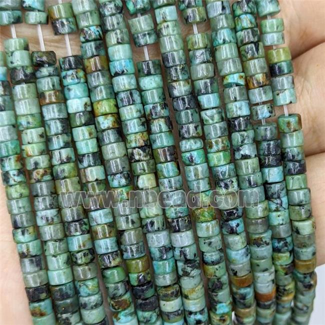 Natural Green African Turquoise Heishi Beads