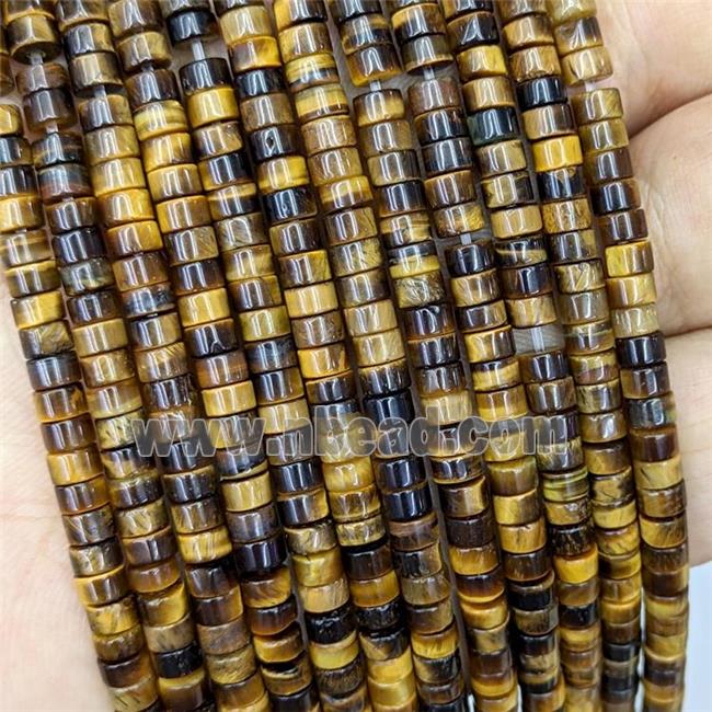 Natural Tiger Eye Stone Heishi Beads