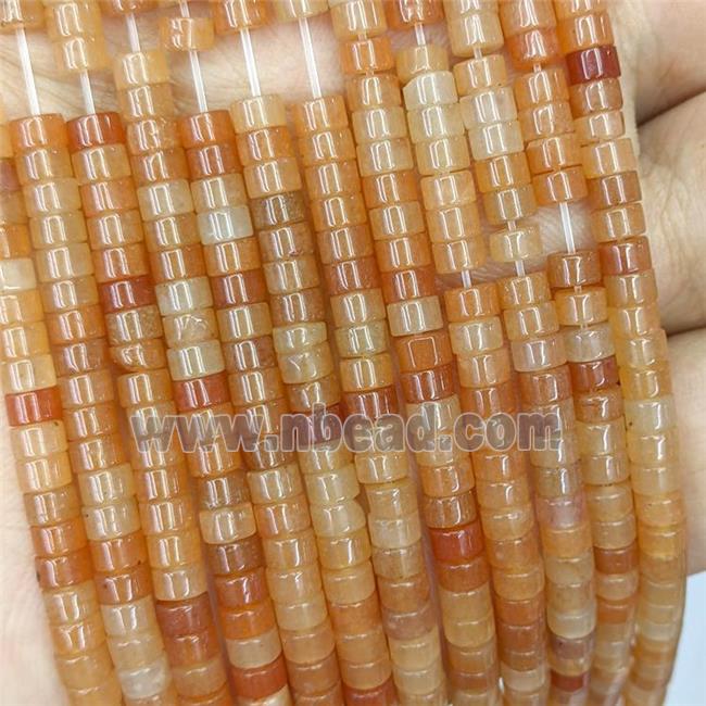 Natural Red Aventurine Heishi Beads