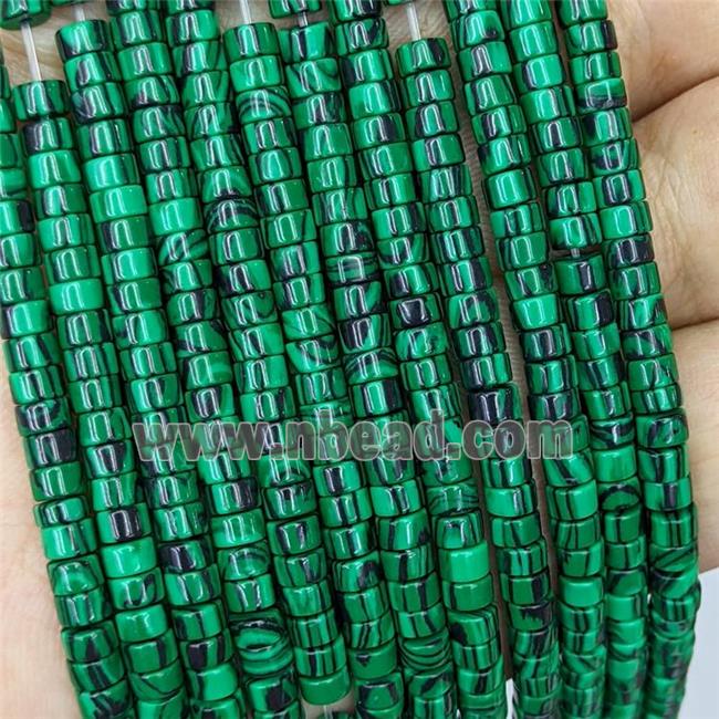 Synthetic Malachite Heishi Beads Green