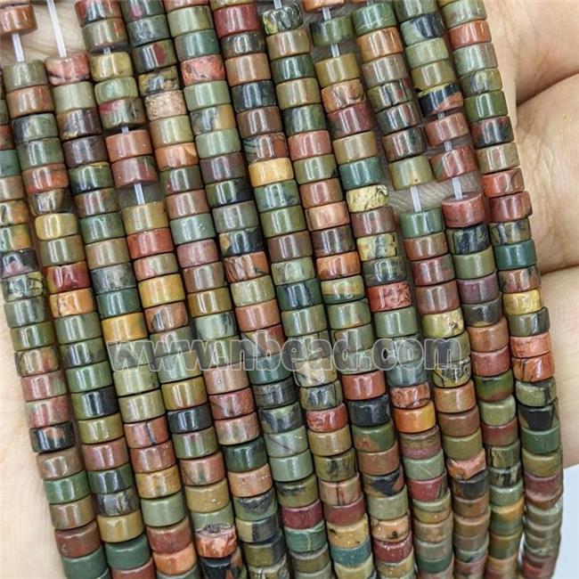 Natural Picasso Jasper Heishi Beads