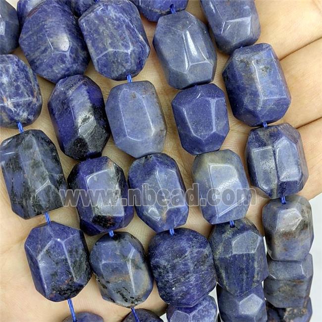 Natural Blue Sodalite Nugget Beads Freeform Faceted