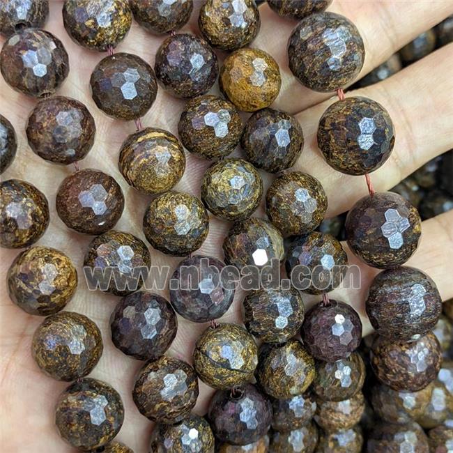 Natural Bronzite Beads Faceted Round