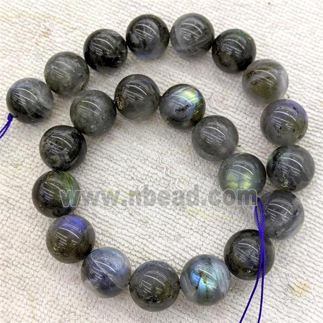 Natural Labradorite Beads Smooth Round