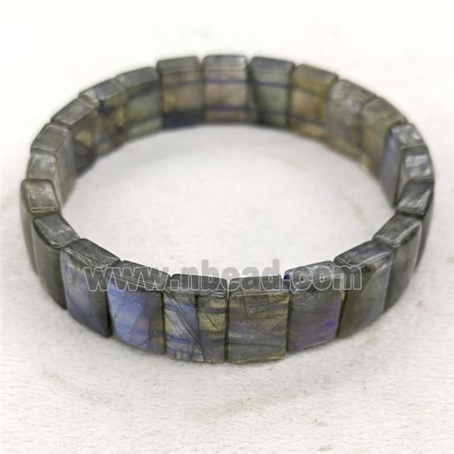 Natural Labradorite Bracelet Stretchy Rectangle