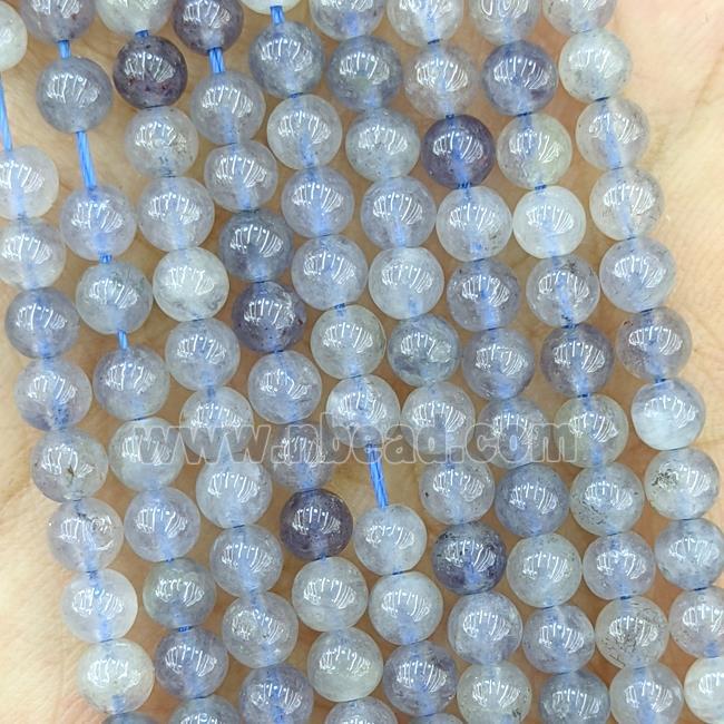 Natural Iolite Beads Blue Smooth Round Tiny