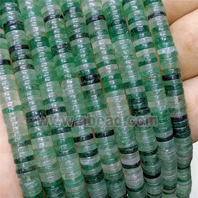 Natural Green Strawberry Quartz Heishi Beads