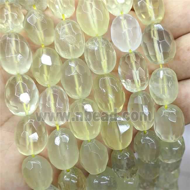 Natural Lemon Quartz Nugget Beads Faceted Freeform