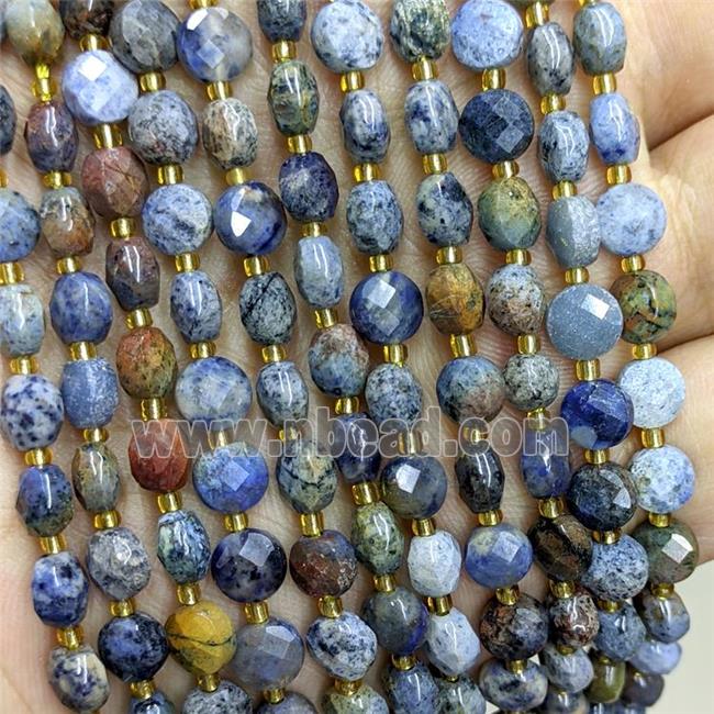 Natural Sunset Dumortierite Beads Blue Faceted Coin