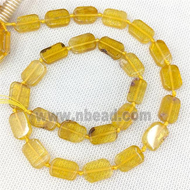 Natural Citrine Beads Yellow Dye Rectangle