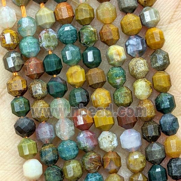 Natural Ocean Agate Beads Multicolor Prism