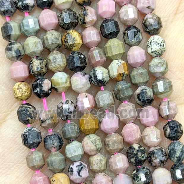 Natural Chinese Rhodonite Prism Beads Pink