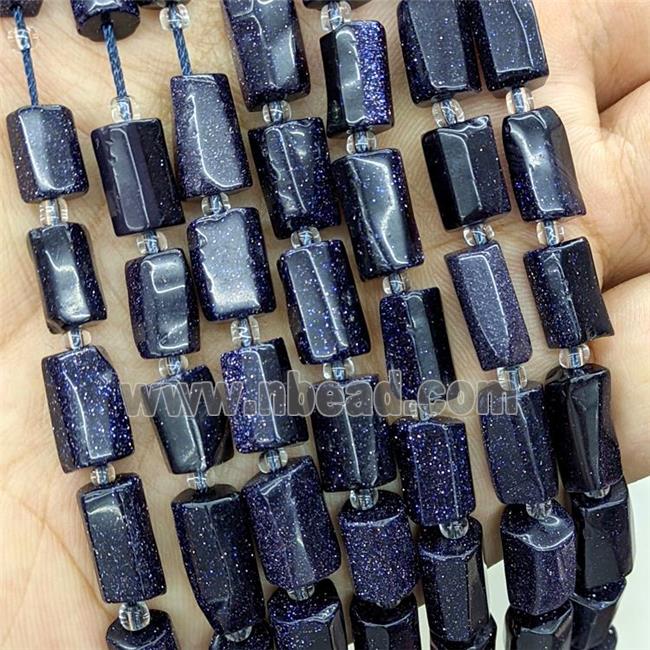 Blue Sandstone Tube Beads