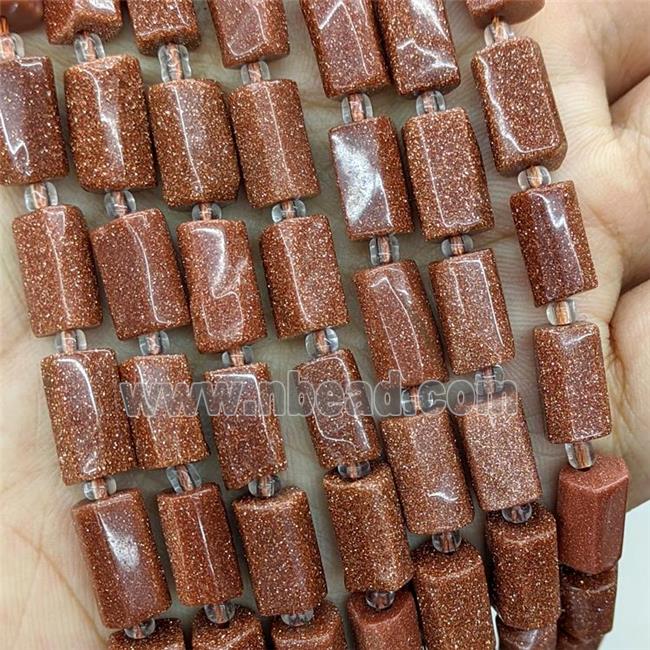 Golden Sandstone Tube Beads