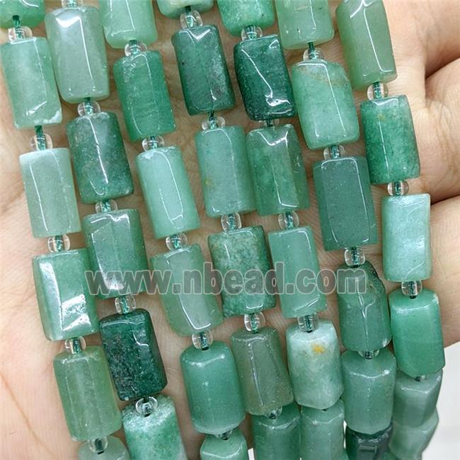 Natural Green Aventurine Tube Beads