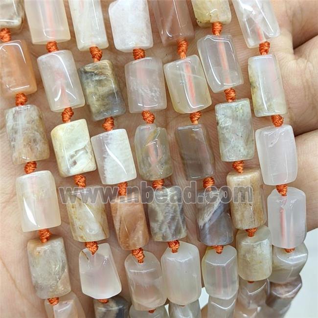 Natural Sunstone Tube Beads