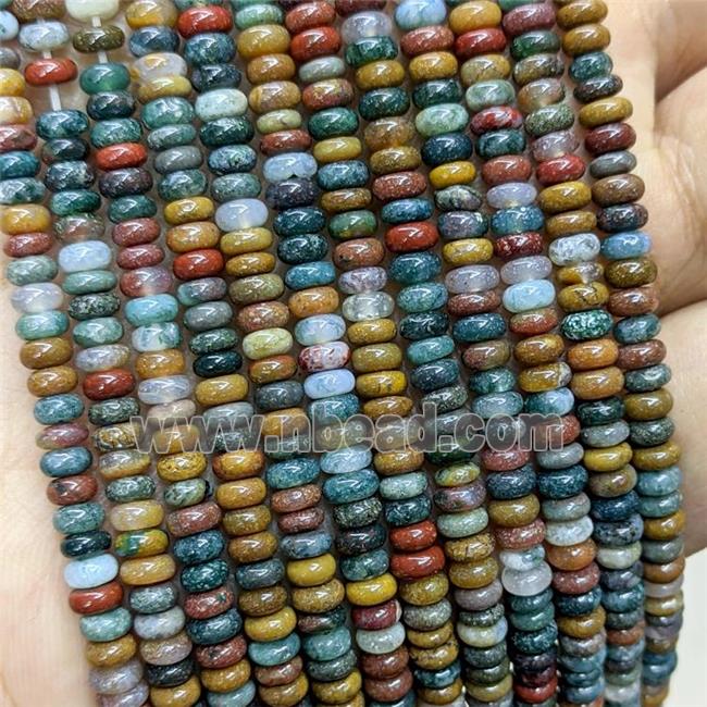 Natural Ocean Agate Beads Smooth Rondelle