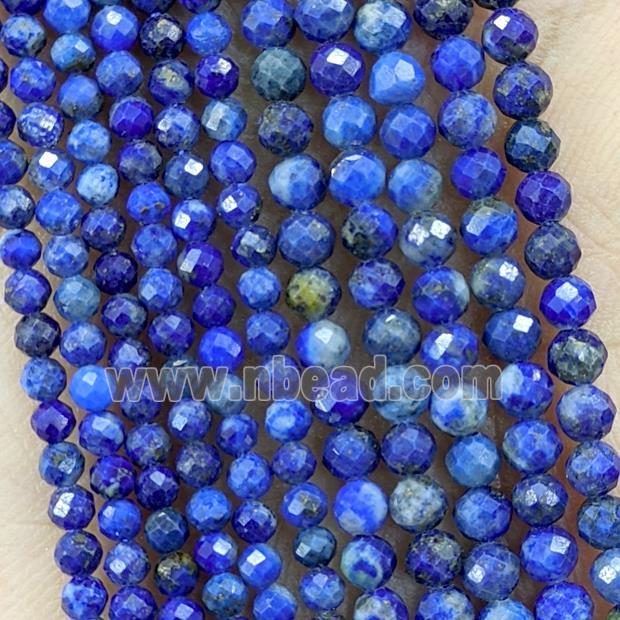 Natural Blue Lapis Lazuli Beads Faceted Round