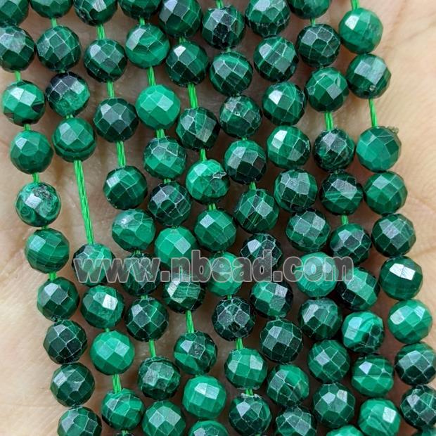 Natural Malachite Beads Green Faceted Round