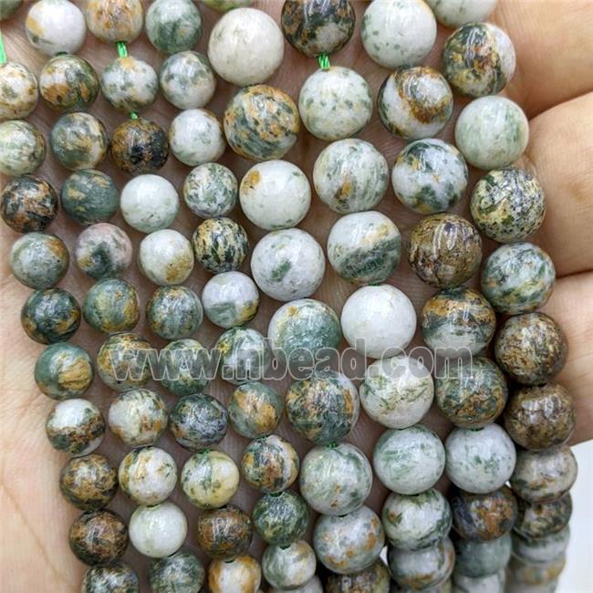 Natural Brazilian Dragon Quartzite Beads Smooth Round