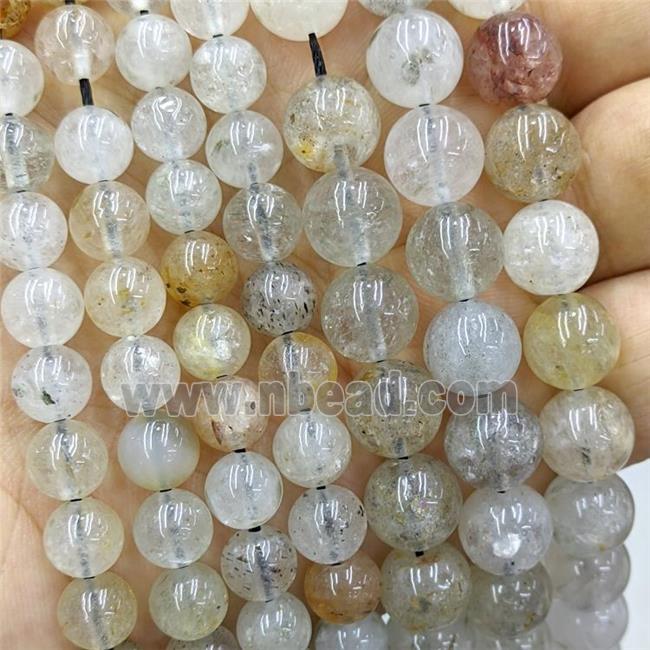 Natural Pitaya Quartz Beads Smooth Round