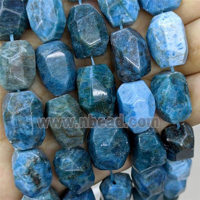 Natural Blue Apatite Nugget Beads Freeform