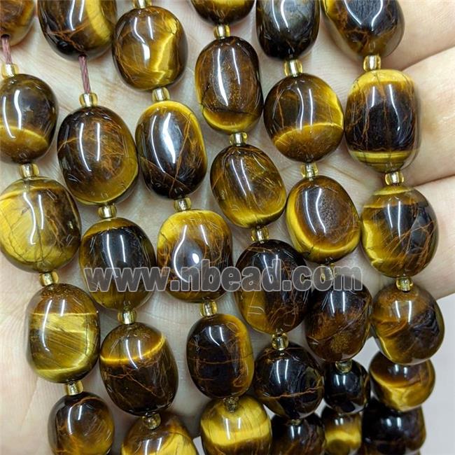 Natural Tiger Eye Stone Nugget Beads Freeform