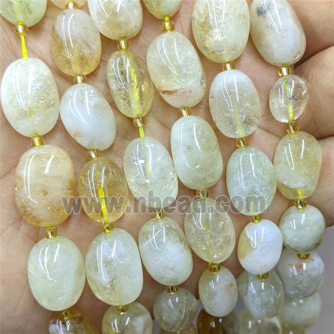 Natural Yellow Citrine Nugget Beads Freeform