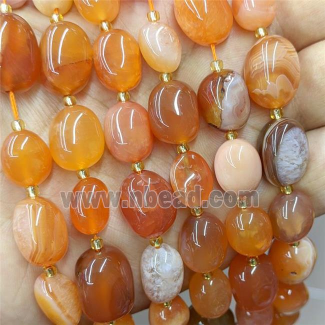 Natural Red Carnelian Agate Nugget Beads Freeform