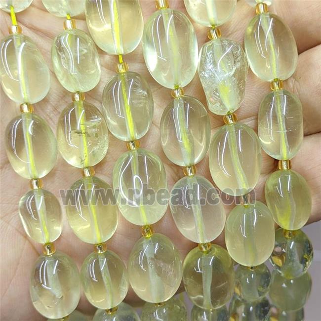 Natural Lemon Quartz Nugget Beads Freeform