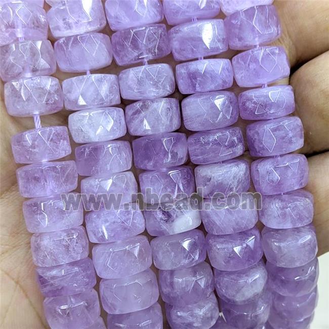 Natural Amethyst Beads Purple Faceted Rondelle