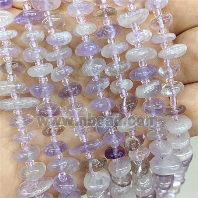 Natural Amethyst Chip Beads Freeform Lt.purple