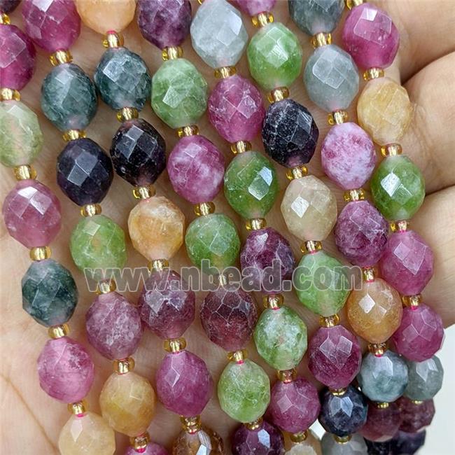 Natural Jade Beads Dye Faceted Rice Mixed Color