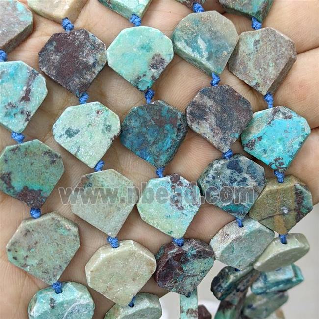 Natural African Turquoise Heart Beads