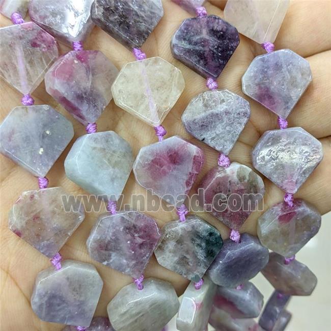 Natural Pink Tourmaline Heart Beads