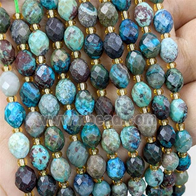 Natural Chinese Turquoise Beads Faceted Rice