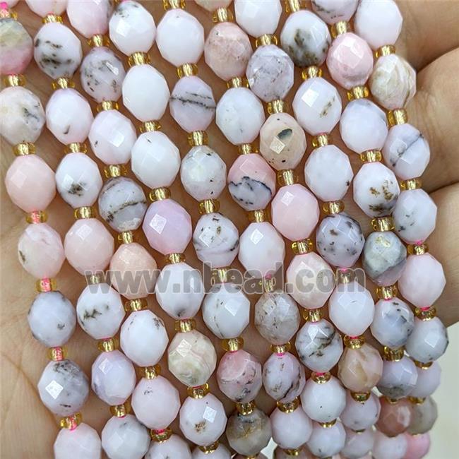 Natural Pink Opal Beads Faceted Rice